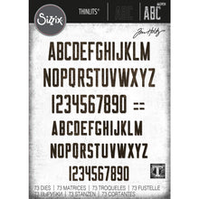 Load image into Gallery viewer, Tim Holtz Alphanumeric Theory Thinlits Die Set 73PK - #665924 - Sizzix Chapter 3