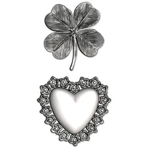 Load image into Gallery viewer, Tim Holtz Lucky Love 3-D Impresslits Embossing Folder - 665227 - Sizzix Chapter 1