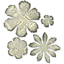 Load image into Gallery viewer, Tim Holtz Tattered Florals Bigz Die By Sizzix - 656640 Distressed Flowers Mixed Media Dies
