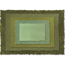 Load image into Gallery viewer, Tim Holtz Stacked Deckle Thinlits Dies By Sizzix - 662694 - Rectangle Torn Edge Cardmaking