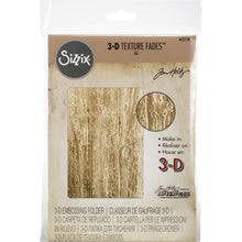 Load image into Gallery viewer, Tim Holtz Lumber 3-D Texture Fades Embossing Folder by Sizzix - A6 Size - 662718 Wood Planks Tree