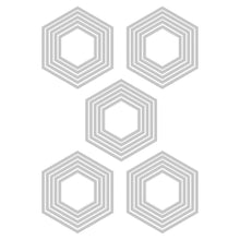 Load image into Gallery viewer, Tim Holtz Stacked Tiles, Hexagons Thinlits Dies By Sizzix - 664420