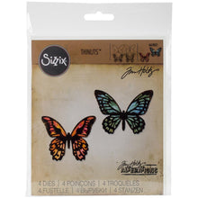 Load image into Gallery viewer, Tim Holtz Mini Detailed Butterflies Thinlits Dies By Sizzix 4/Pkg - 661802