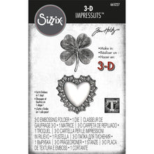 Load image into Gallery viewer, Tim Holtz Lucky Love 3-D Impresslits Embossing Folder - 665227 - Sizzix Chapter 1
