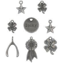 Load image into Gallery viewer, Tim Holtz Idea-ology: Lucky - TH94131 - 8 pieces - Mixed Media Assemblage Art 3D Metal