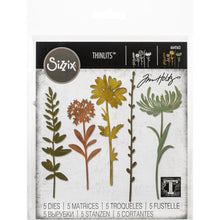 Load image into Gallery viewer, Tim Holtz Wildflower Stems #1 Thinlits Dies By Sizzix - 664163 Flowers