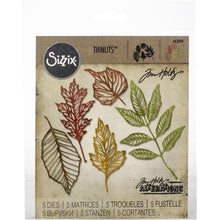 Load image into Gallery viewer, Tim Holtz Skeleton Leaves Thinlits Dies By Sizzix 5/Pkg - 663094