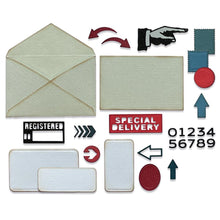 Load image into Gallery viewer, Tim Holtz Postale Thinlits Die Set 48PK - #665927  - Sizzix Chapter 3