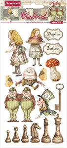 Stamperia Alice Through the Looking Glass Chipboard Stickers 6"X12" Wonderland