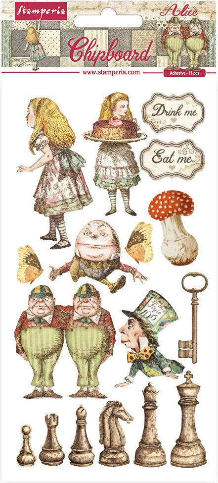 Stamperia Alice Through the Looking Glass Chipboard Stickers 6