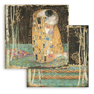 Stamperia Klimt 8"X8" Double-Sided Paper Pad 10 sheets Art Scrapbook