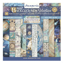 Load image into Gallery viewer, Stamperia Cosmos Infinity Backgrounds - Double-Sided Paper Pad 8&quot;X8&quot; 10/Pkg SBBS71
