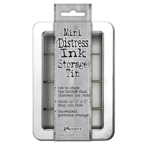 Tim Holtz Mini Distress Ink Storage Tin - Holds 12 Mini Distress Ink Pads