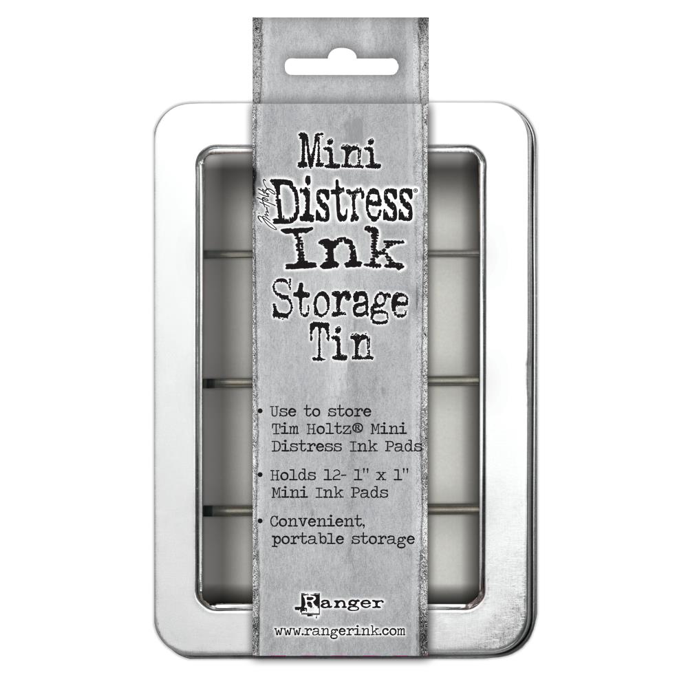 Tim Holtz Mini Distress Ink Storage Tin - Holds 12 Mini Distress Ink Pads