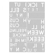 Load image into Gallery viewer, Tim Holtz Bold Text Halloween Thinlits Die Set - 9pk - 665995 - Sizzix
