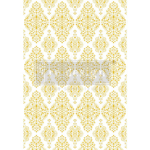 Prima Marketing Re-Design KACHA GOLD DAMASK Decor Transfer - 24"x35" - Furniture