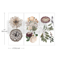 Load image into Gallery viewer, Prima Marketing Re-Design Natural Flora Small Decor Transfer Sheets - 6&quot;X12&quot; 3/Sheets ReDesign
