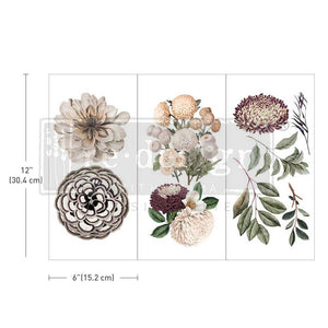 Prima Marketing Re-Design Natural Flora Small Decor Transfer Sheets - 6"X12" 3/Sheets ReDesign