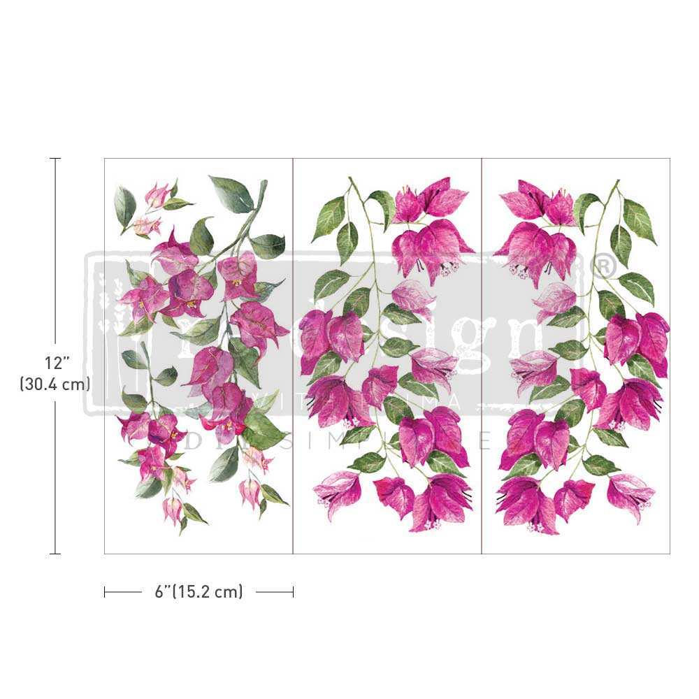 Prima Marketing Re-Design Wild Flowers Small Decor Transfer Sheets - 6