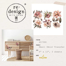 Load image into Gallery viewer, Prima Marketing Re-Design Exotica Small Decor Transfer Sheets - 6&quot;X12&quot; 3/Sheets ReDesign
