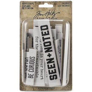 Tim Holtz Idea-ology: Theories Quote Chips - TH94045