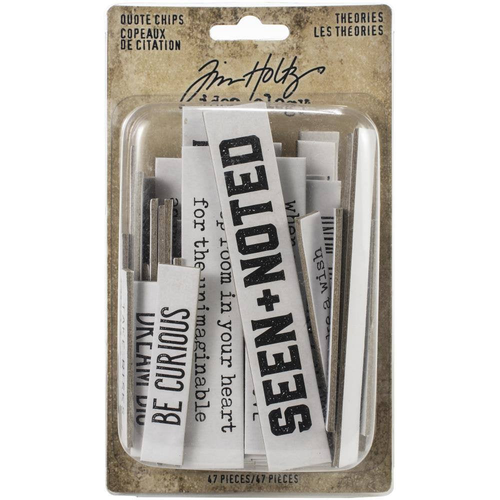 Tim Holtz Idea-ology: Theories Quote Chips - TH94045