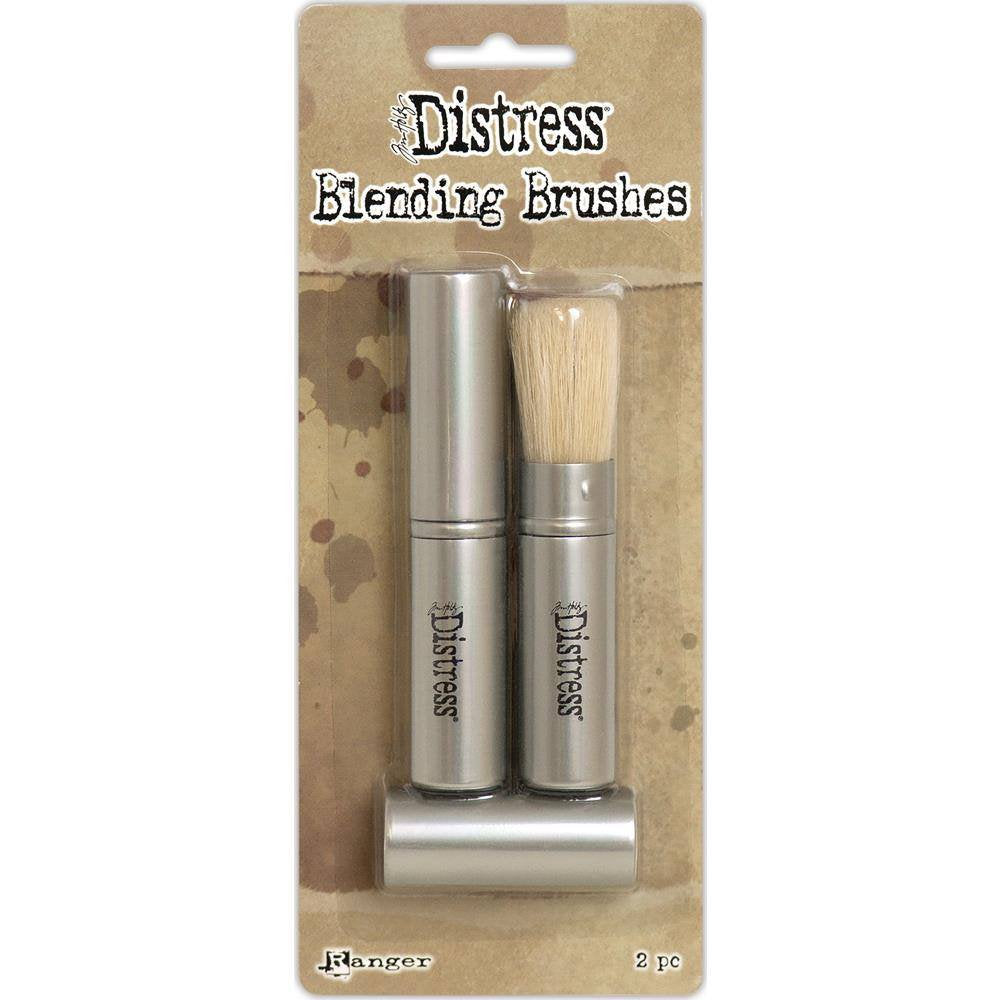 Tim Holtz Distress Blending Brushes - 2 pack - TDA62240 Stencil Art Collage Stipple