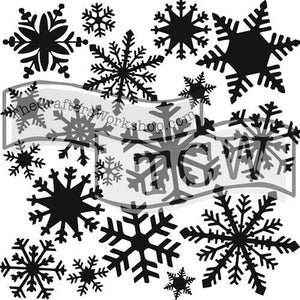 The Crafter's Workshop Flurries 6"X6" Template Stencil TCW Art Mixed Media