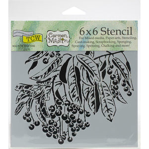 The Crafter's Workshop Sweet Berries 6"X6" Stencil Template TCW911