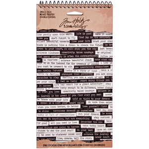 Tim Holtz Idea-ology: Small Talk Sticker Book - 296 Stickers - Sayings Sentiments Quotes Card Making Art Words