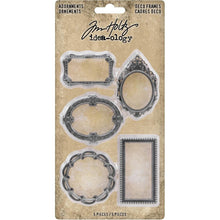Load image into Gallery viewer, Tim Holtz Idea-ology: Deco Frames - TH93972 - 5 pieces - Mixed Media Art Journal Tag Metal
