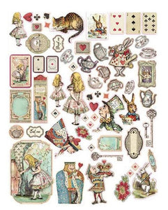 Stamperia Alice Die Cuts - DFLDC07 Ephemera Wonderland