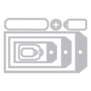 Tim Holtz Tag Collection Framelits Dies by Sizzix - 658784