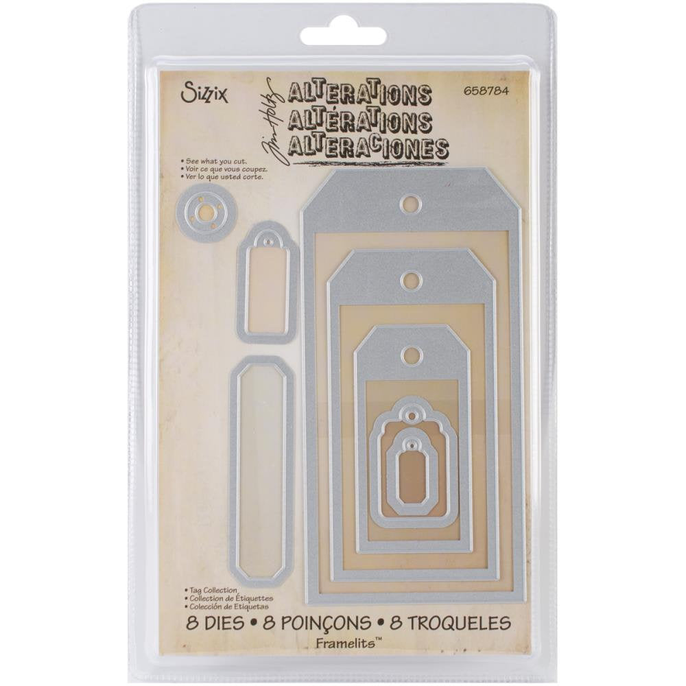 Tim Holtz Tag Collection Framelits Dies by Sizzix - 658784