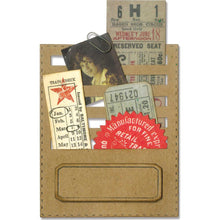Load image into Gallery viewer, Tim Holtz Stitched Slots Thinlits Dies By Sizzix - 662697 - Pocket Junk Journal
