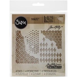 Tim Holtz Mixed Media Thinlits Dies By Sizzix 4/Pkg - 660220