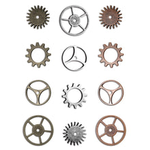 Load image into Gallery viewer, Tim Holtz Idea-ology: Sprocket Gears - TH92691 - 12 pieces - Mixed Media Assemblage Art Metal Steampunk Watch Parts
