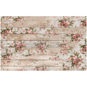 Prima Re-Design - Shabby Floral - Decoupage Decor Tissue Paper - 19"x30" - Wood Flowers Rustic Farmhouse