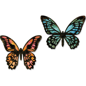 Tim Holtz Mini Detailed Butterflies Thinlits Dies By Sizzix 4/Pkg - 661802