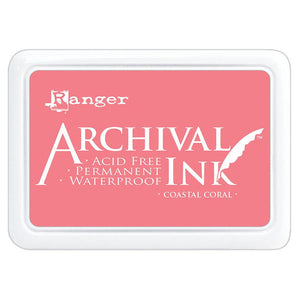 Ranger Archival - Coastal Coral - Ink Pad #0 - Permanent - Waterproof - Non-Toxic - Acid Free