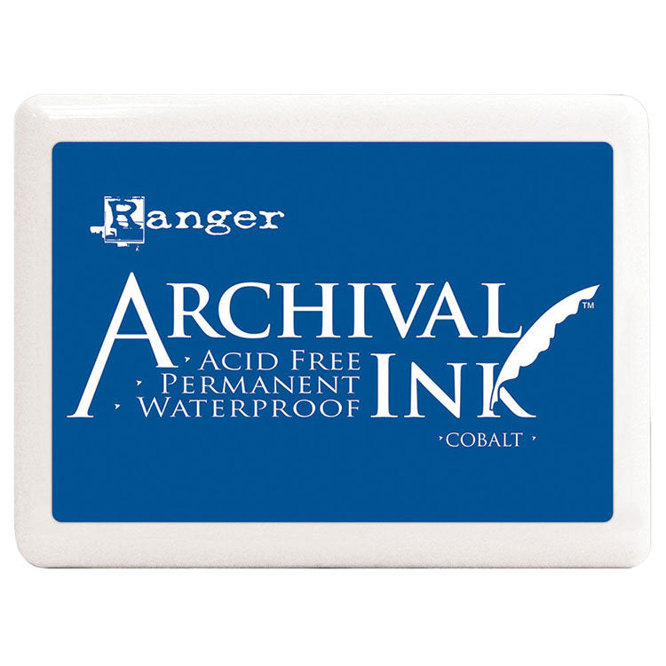 Ranger Archival - Cobalt - Ink Pad #0 - Permanent - Waterproof - Non-Toxic - Acid Free