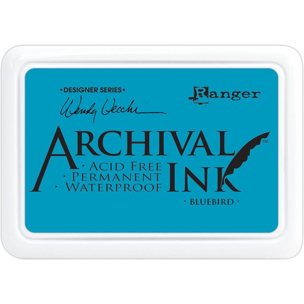 Wendy Vecchi Archival - Bluebird - Ink Pad #0 - Permanent - Waterproof - Non-Toxic - Acid Free by Ranger Ink