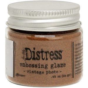 Tim Holtz Vintage Photo Distress Embossing Glaze - Ranger 0.49oz Brown
