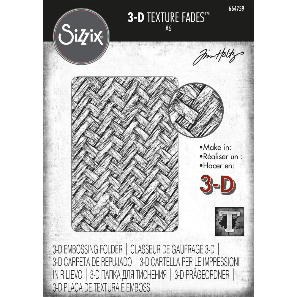 Tim Holtz Intertwined 3-D Textured Impressions Embossing Folder - 664759 - Sizzix Chapter 1