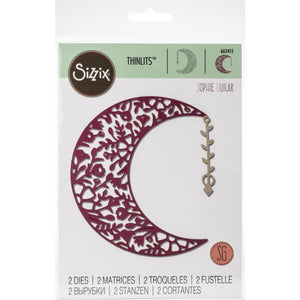 Sizzix Luna Thinlits Die Set - by Sophie Guilar - 663415 - Moon Crescent Floral Cut-out Card Making