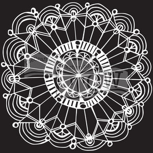 The Crafter's Workshop - Coronet Wreath - 6"x6" Stencil Template - Art by Marlene - TCW Art Mixed Media