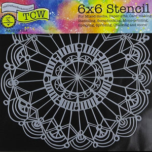 The Crafter's Workshop - Coronet Wreath - 6"x6" Stencil Template - Art by Marlene - TCW Art Mixed Media