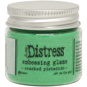 Tim Holtz Cracked Pistachio Distress Embossing Glaze - Ranger 0.49oz Green