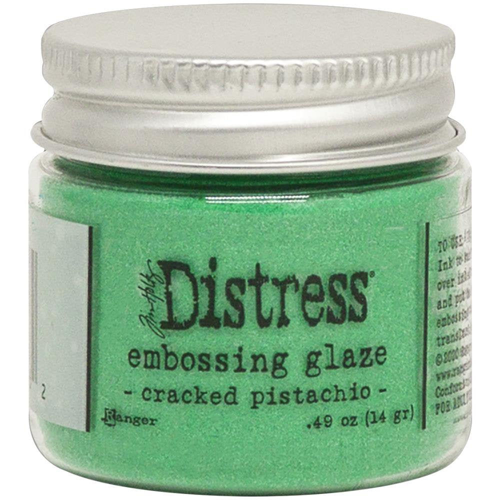Tim Holtz Cracked Pistachio Distress Embossing Glaze - Ranger 0.49oz Green