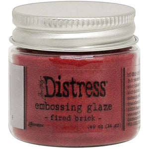 Tim Holtz Fired Brick Distress Embossing Glaze - Ranger 0.49oz Red